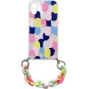 Hurtel Color Chain Case gel flexible elastic case cover with a chain pendant for iPhone 8 Plus / iPhone 7 Plus multicolour - (Color Chain Case iPhone 7/8 Plus Design 01)