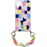 Hurtel Color Chain Case gel flexible elastic case cover with a chain pendant for iPhone 8 Plus / iPhone 7 Plus multicolour - (Color Chain Case iPhone 7/8 Plus Design 01)