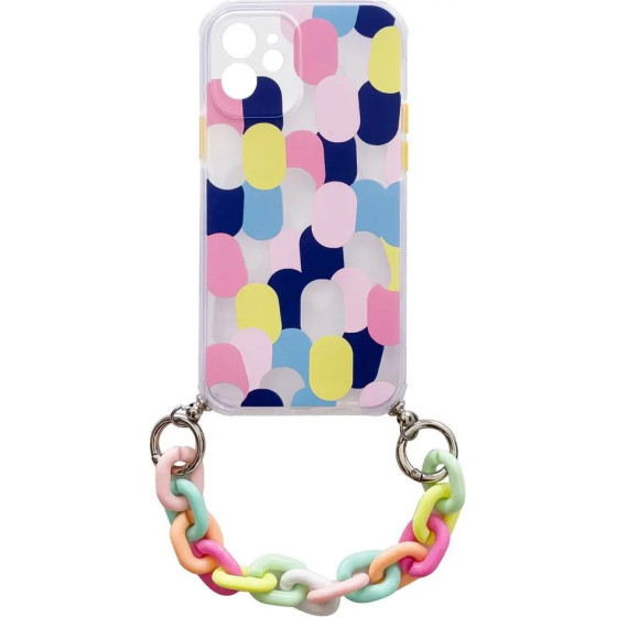 Hurtel Color Chain Case gel flexible elastic case cover with a chain pendant for Samsung Galaxy A32 4G multicolour (1) - (Color Chain Case Samsung A32 4G Design 01)
