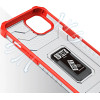 Hurtel Crystal Ring Case Kickstand Tough Rugged Cover for iPhone 12 mini red - (Crystal Ring Case iPhone 12 Mini Red)