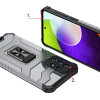 Hurtel Crystal Ring Case Kickstand Tough Rugged Cover for Samsung Galaxy A72 4G black - (Crystal Ring Case Samsung A72 4G Black)