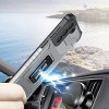 Hurtel Crystal Ring Case tough hybrid cover + magnetic holder for Samsung Galaxy S22 + (S22 Plus) black - (Crystal Ring Case Samsung S22 Plus Black)