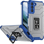 Hurtel Crystal Ring Case tough hybrid cover + magnetic holder for Samsung Galaxy S22 + (S22 Plus) blue - (Crystal Ring Case Samsung S22 Plus Blue)
