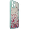 Hurtel Design Case for iPhone 12 Pro flower case light blue - (DESIGN CASE iPhone 12 Pro SKY BLUE)