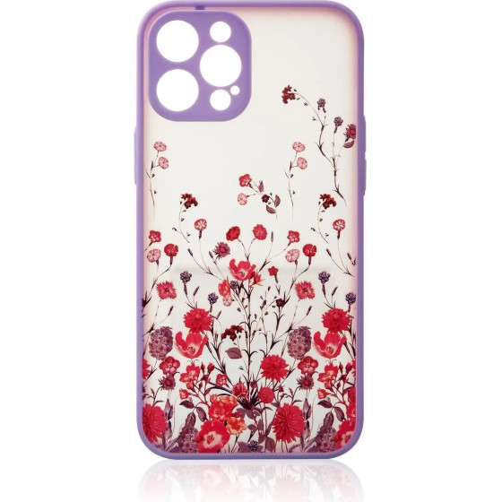 Hurtel Design Case for iPhone 12 Pro Max floral purple - (DESIGN CASE iPhone 12 Pro Max PURPLE)