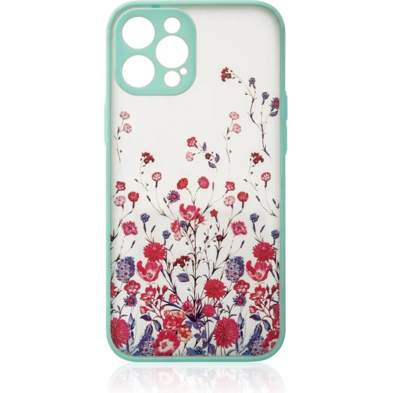Hurtel Design Case for iPhone 12 Pro Max flower case light blue - (DESIGN CASE iPhone 12 Pro Max SKY BLUE)