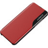 Hurtel Eco Leather View Case an elegant case with a flap and stand function for Samsung Galaxy A73 red - (Eco Leather View Samsung A73 Red)