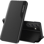 Hurtel Eco Leather View Case cover for Samsung Galaxy A24 4G with a flip stand black - (Eco Leather View Samsung A24 Black)