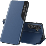Hurtel Eco Leather View Case cover for Samsung Galaxy A24 4G with flip stand blue - (Eco Leather View Samsung A24 Blue)