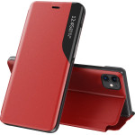 Hurtel Eco Leather View Case elegant bookcase type case with kickstand for iPhone 13 mini red - (Eco Leather View Case iPhone 13 Mini 5,4 Red)