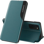 Hurtel Eco Leather View Case elegant bookcase type case with kickstand for Samsung Galaxy A72 4G green - (Eco Leather View Case Samsung A72 Green)