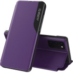 Hurtel Eco Leather View Case elegant bookcase type case with kickstand for Samsung Galaxy A72 4G purple - (Eco Leather View Case Samsung A72 Purple)