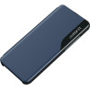 Hurtel Eco Leather View Case elegant case with a flap and stand function for Samsung Galaxy A73 blue - (Eco Leather View Samsung A73 Blue)