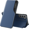 Hurtel Eco Leather View Case elegant case with a flip cover and stand function for Samsung Galaxy S22 + (S22 Plus) blue - (Eco Leather View Samsung S22 Plus Blue)