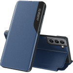 Hurtel Eco Leather View Case elegant case with a flip cover and stand function for Samsung Galaxy S22 + (S22 Plus) blue - (Eco Leather View Samsung S22 Plus Blue)