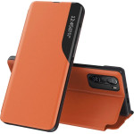 Hurtel Eco Leather View Case Elegant Flip Cover Case with Stand Function Xiaomi Redmi K40 Pro + / K40 Pro / K40 / Poco F3 Orange - (Eco Leather View Case Xiaomi POCO F3/Redmi K40 Orange)