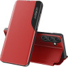 Hurtel Eco Leather View Case for Samsung Galaxy S25 with Flip Stand - Red - (Eco Leather View Case Samsung Galaxy S25 Red)
