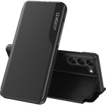 Hurtel Eco Leather View Case for Samsung S24 with flap - black - (Eco Leather View Case Samsung S24 Black)