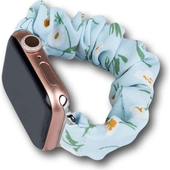 Hurtel Fabric Watch 7 band 7/6/5/4/3/2 / SE (45/44 / 42mm) strap bracelet bracelet with elastic blue - (Material Strap Summer Apple Watch 3/4/5/6/SE/7 42/44/45 model 2)