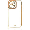 Hurtel Fashion Case Case for Samsung Galaxy A12 5G Gold Frame Gel Cover Gold - (FASHION CASE Sam A12 5G GOLD)