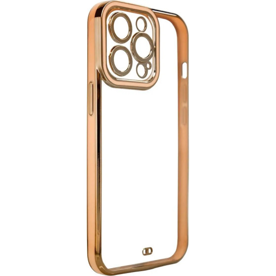 Hurtel Fashion Case Case for Samsung Galaxy A12 5G Gold Frame Gel Cover Gold - (FASHION CASE Sam A12 5G GOLD)