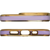 Hurtel Fashion Case Case for Samsung Galaxy A12 5G Gold Frame Gel Cover Purple - (FASHION CASE Sam A12 5G PURPLE)