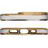 Hurtel Fashion Case Case for Samsung Galaxy A13 5G Gold Frame Gel Cover White - (FASHION CASE Sam A13 WHITE)