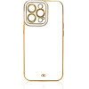Hurtel Fashion Case Case for Samsung Galaxy A13 5G Gold Frame Gel Cover White - (FASHION CASE Sam A13 WHITE)