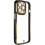 Hurtel Fashion Case Cover for Xiaomi Redmi Note 11 Pro Gold Frame Gel Cover Black - (FASHION CASE Redmi Note 11 Pro Global BLACK)