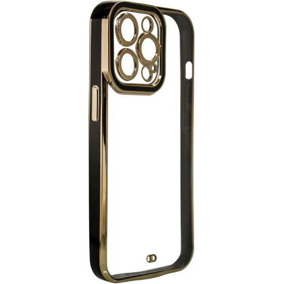 Hurtel Fashion Case Cover for Xiaomi Redmi Note 11 Pro Gold Frame Gel Cover Black - (FASHION CASE Redmi Note 11 Pro Global BLACK)