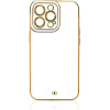 Hurtel Fashion Case Cover for Xiaomi Redmi Note 11 Pro Gold Frame Gel Cover White - (FASHION CASE Redmi Note 11 Pro Global WHITE)