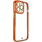 Hurtel Fashion Case for iPhone 12 Pro Max Gold Frame Gel Cover Red - (FASHION CASE iPhone 12 Pro Max RED)