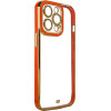 Hurtel Fashion Case for iPhone 13 Pro Max Gold Frame Gel Cover Red - (FASHION CASE iPhone 13 Pro Max RED)