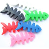Hurtel Fish-shaped headphone cable wrap - white - (Fish earphone cable winder white)