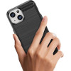 Hurtel Flexible Carbon Case with a carbon pattern for iPhone 15 - blue - (CARBON CASE IPHONE 15 BLUE)