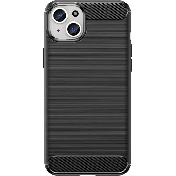 Hurtel Flexible carbon pattern case for iPhone 15 Plus Carbon Case - black - (CARBON CASE IPHONE 15 PLUS BLACK)