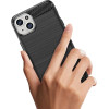 Hurtel Flexible carbon pattern case for iPhone 15 Plus Carbon Case - black - (CARBON CASE IPHONE 15 PLUS BLACK)