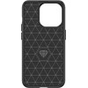 Hurtel Flexible carbon pattern case for iPhone 15 Pro Carbon Case - black - (CARBON CASE IPHONE 15 PRO BLACK)