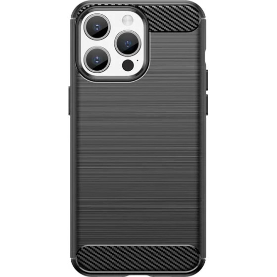 Hurtel Flexible carbon pattern case for iPhone 15 Pro Max Carbon Case - black - (CARBON CASE IPHONE 15 PRO MAX BLACK)