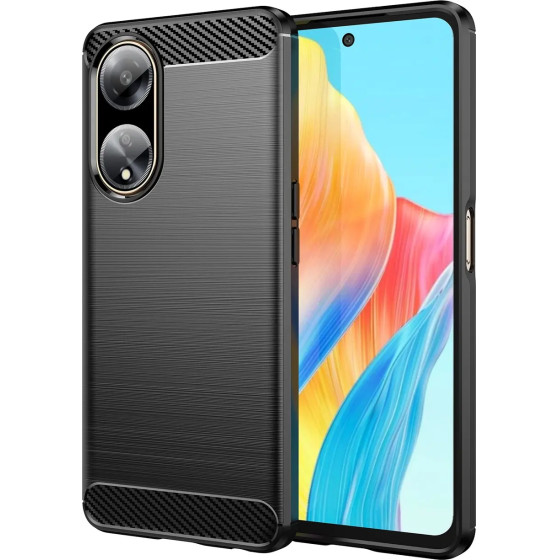 Hurtel Flexible carbon pattern case for Oppo A98 5G Carbon Case - black - (Carbon Case OPPO A98 5G Black)