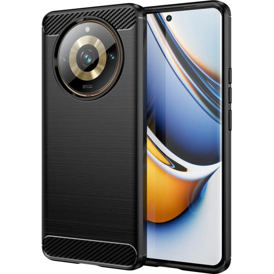 Hurtel Flexible carbon pattern case for Realme 11 Pro / 11 Pro+ Carbon Case - black - (Carbon Case Realme 11 Pro / 11 Pro+ Black)