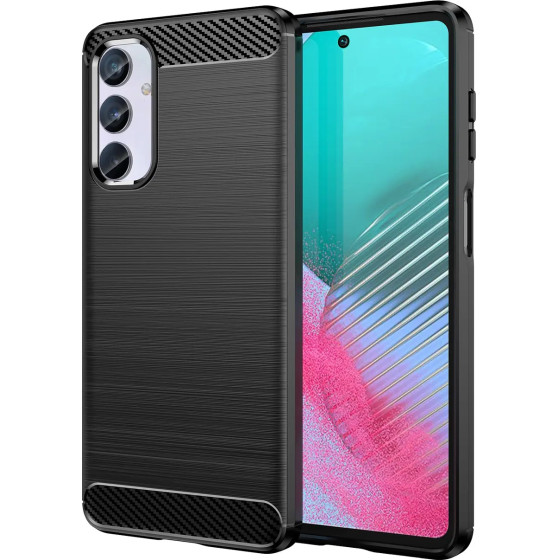 Hurtel Flexible carbon pattern case for Samsung Galaxy M54 Carbon Case - black - (Carbon Case Samsung M54 Black)