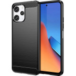Hurtel Flexible carbon pattern case for Xiaomi Redmi 12 Carbon Case - black - (CARBON CASE XIAOMI REDMI 12 BLACK)