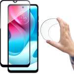 Hurtel Full Cover Flexi Nano Glass Film Tempered Glass with Moto G60s Frame - (Full cover nano film MOTO G60S black)