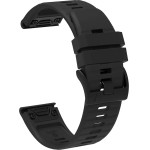 Hurtel Garmin Fenix 3/5X/6X/7X Pro Silicone Strap - Black
