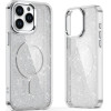 Hurtel Glitter Case MagSafe for iPhone 16 - white with glitter - (Magsafe Glitter Case MagSafe for iPhone 16 White)