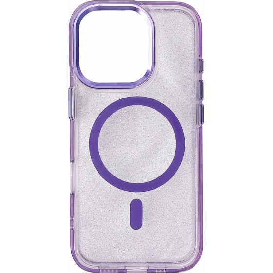 Hurtel Glitter Case MagSafe for iPhone 16 Plus - purple with glitter - (Magsafe Glitter Case MagSafe for iPhone 16 Plus Purple)