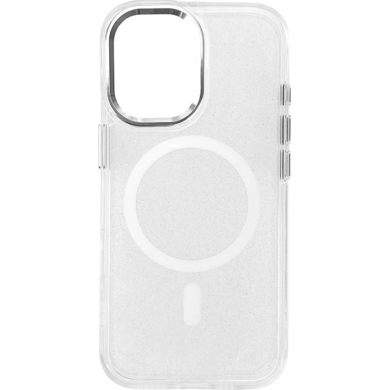 Hurtel Glitter Case MagSafe for iPhone 16 Plus - white with glitter - (Magsafe Glitter Case MagSafe for iPhone 16 Plus White)