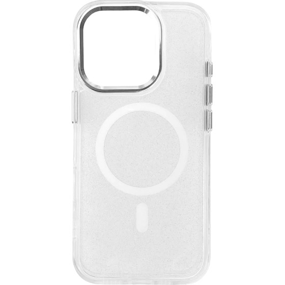 Hurtel Glitter Case MagSafe for iPhone 16 Pro - white with glitter - (Magsafe Glitter Case MagSafe for iPhone 16 Pro White)