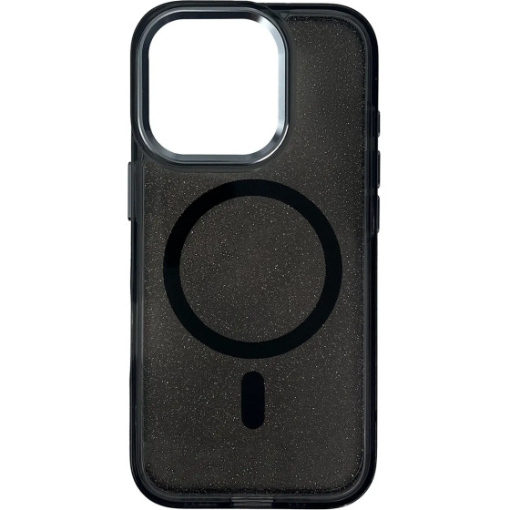 Hurtel Glitter Case MagSafe for iPhone 16 Pro Max - black with glitter - (Magsafe Glitter Case MagSafe for iPhone 16 Pro Max Black)